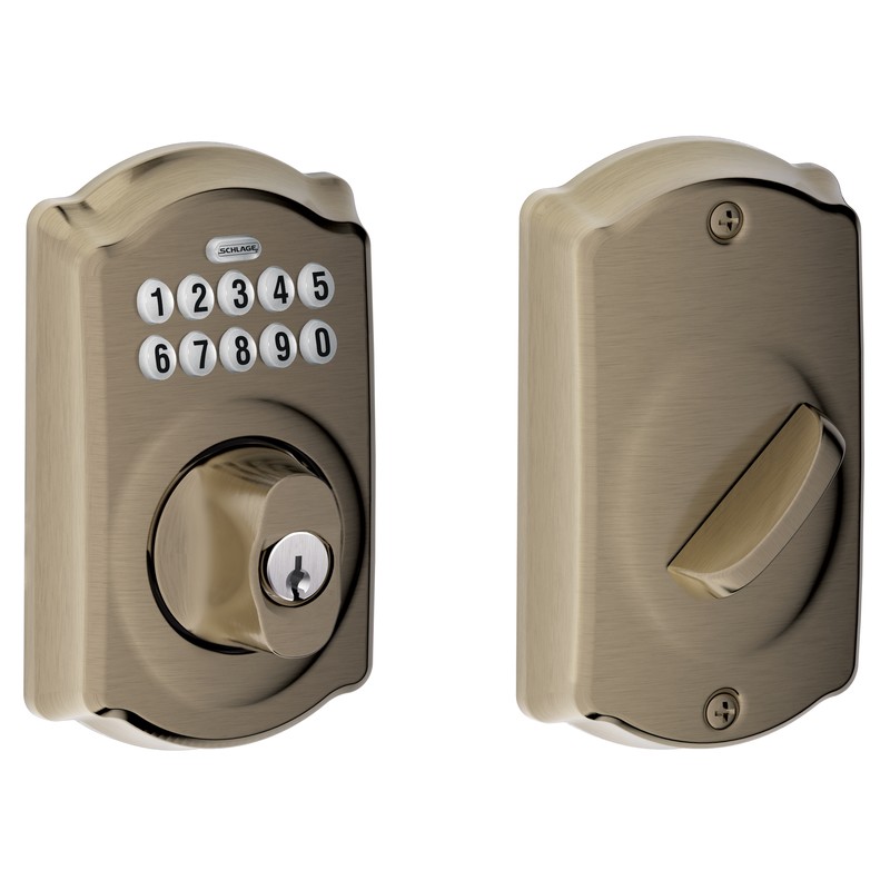 Schlage BE365CAM620 Camelot Electronic Keypad Deadbolt C Keyway ...